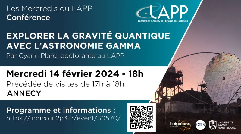 Visuel conférence Explorer la gravité quantique avec l'astronomie gamma